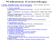 Tablet Screenshot of nahman-genealogy.com